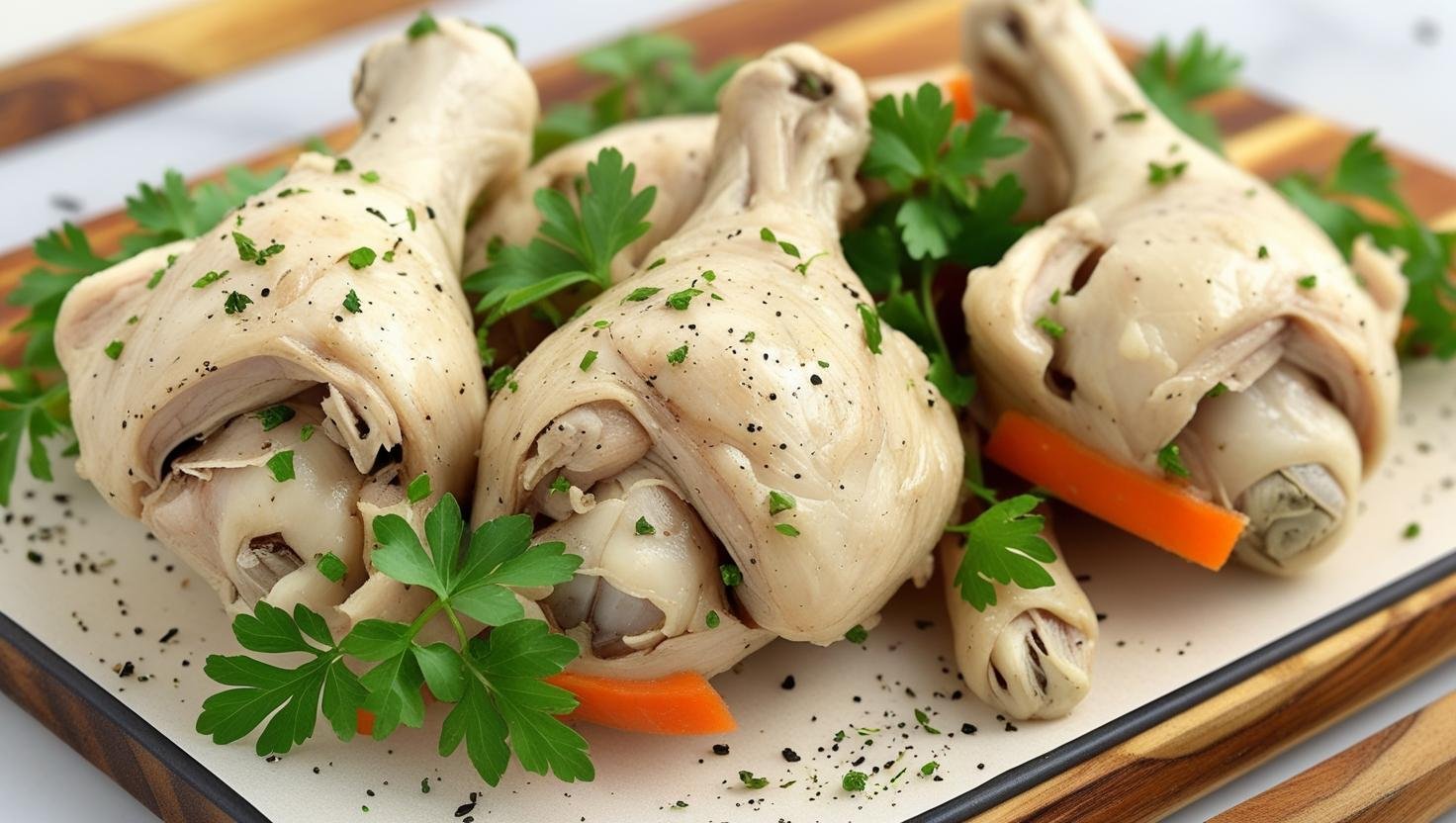 boiled chicken legs