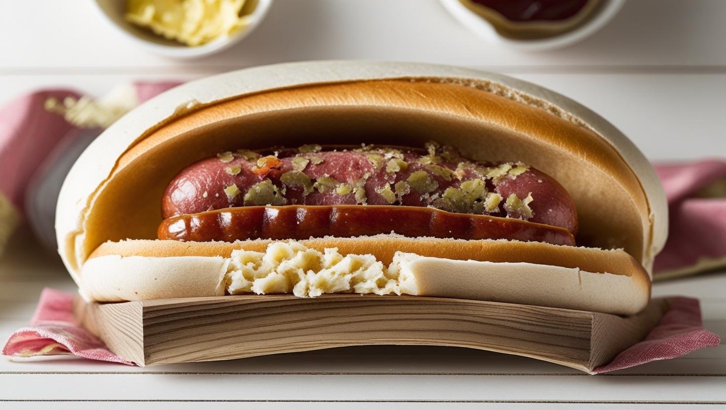 Homemade hot dog bun 