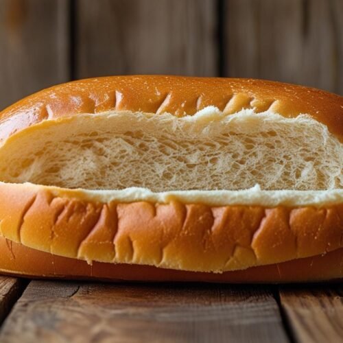 Homemade hot dog bun