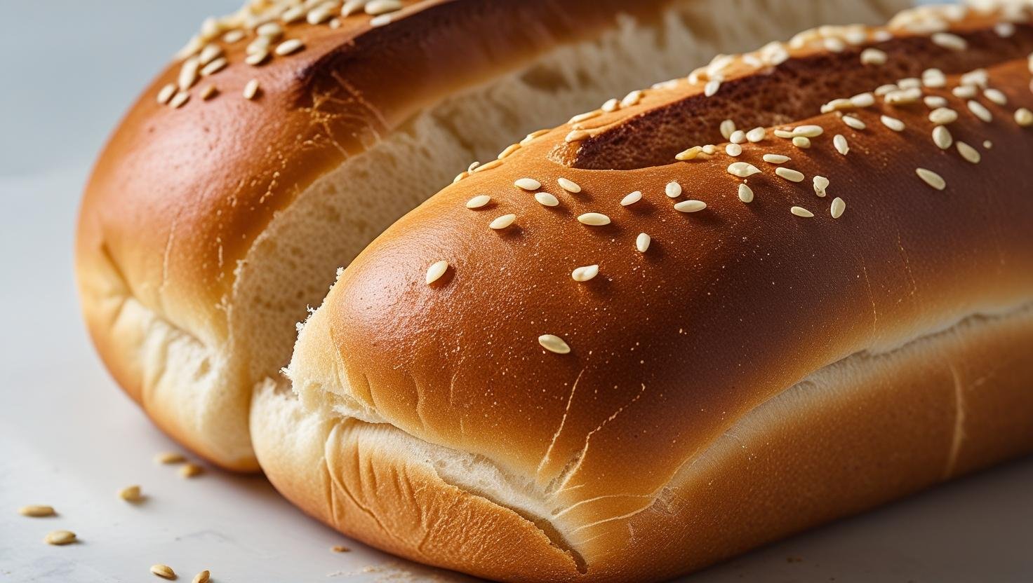 Homemade hot dog bun 