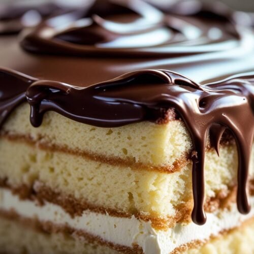 Vanilla Cake with Chocolate Ganache