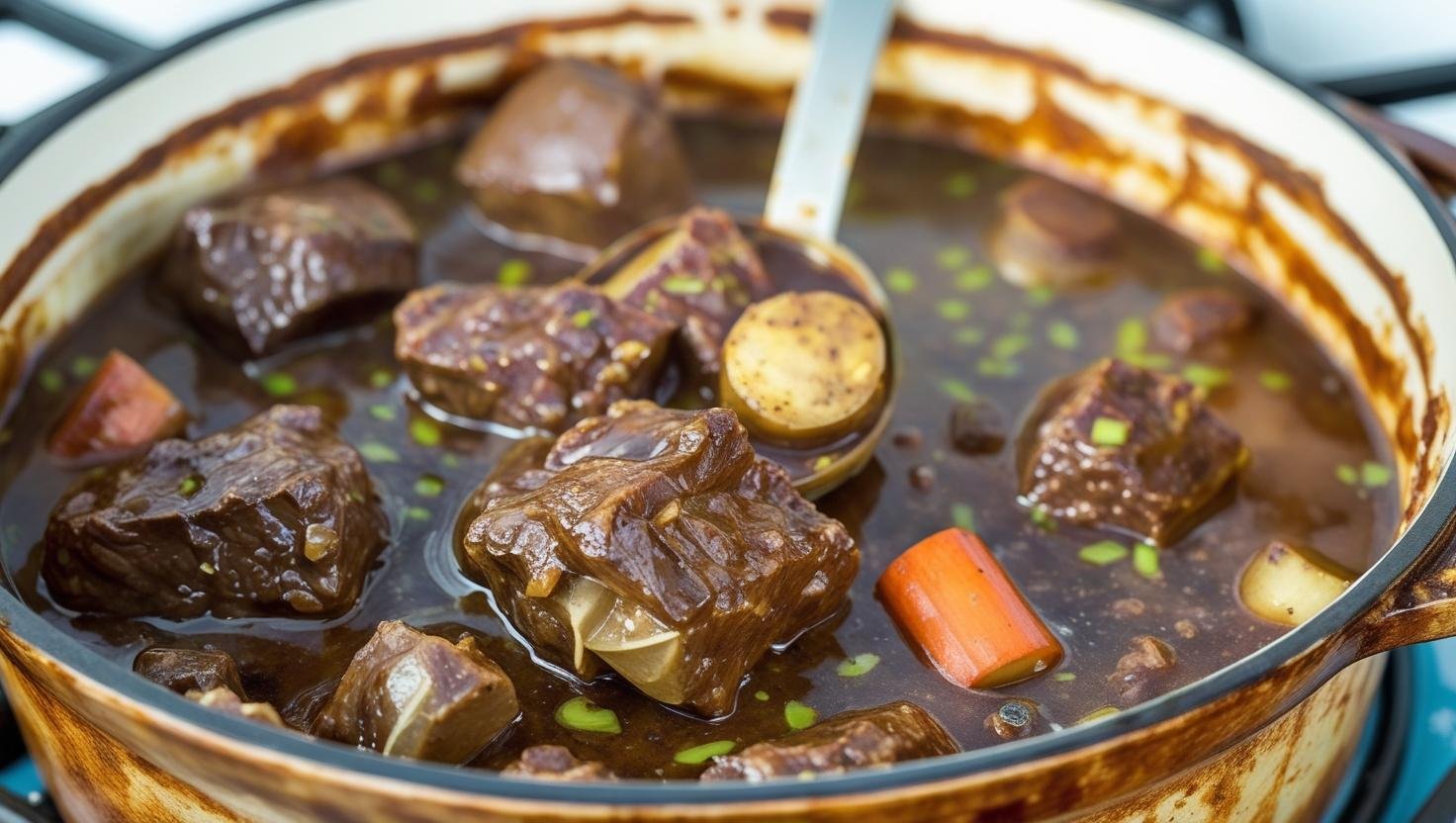 Fall-Apart Tender Easy Beef Stew Recipe on Stove