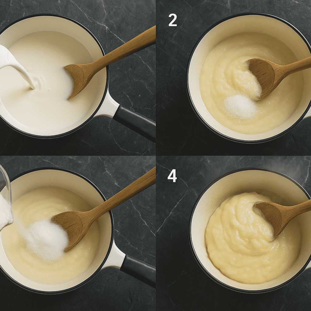 Ingredients for **Pastillas de Leche recipe** including milk, sugar, and powdered milk