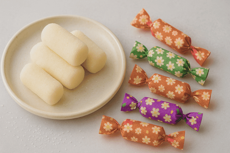 **How to make pastillas** - rolling the milk candy dough into logs by hand