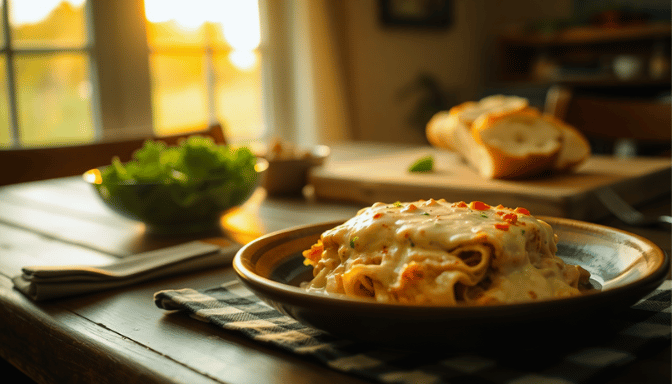 Easy Chicken Alfredo Lasagna 3