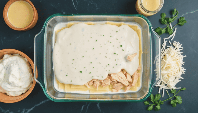 Easy Chicken Alfredo Lasagna 5